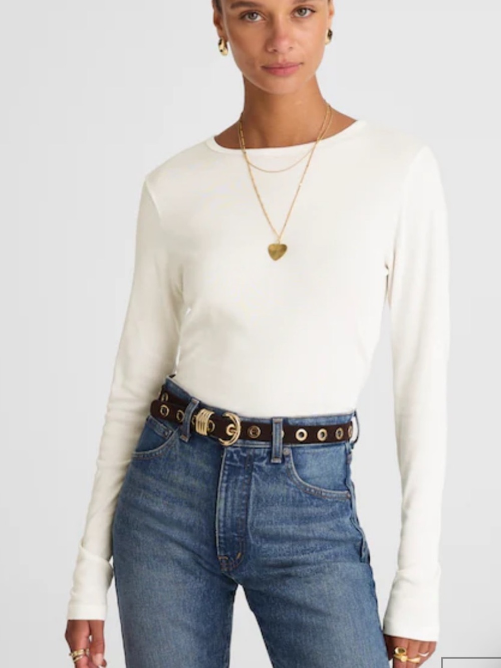 Madewell Crewneck Long-Sleeve Tee in SoSoft Cotton